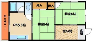 道本グリーンハウス【1階】の間取り