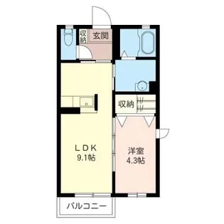 サンポートII【2階】の間取り