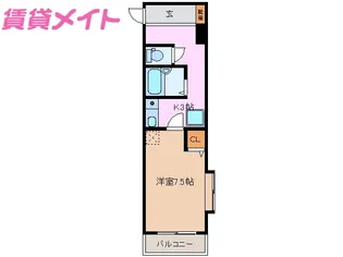 Feel Woods【3階】の間取り