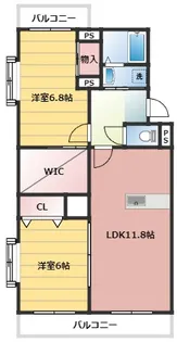 マナー領家【4階】の間取り
