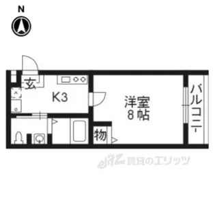 フラッティ西本願寺【4階】の間取り