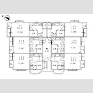 新潟県長岡市中興野【アパート】の間取り