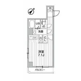 コスモリード人形町【9階】の間取り