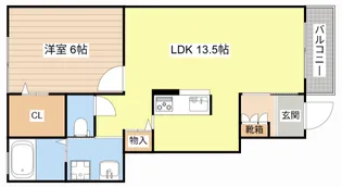 フラッツァ・カルム【1階】の間取り
