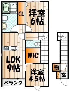 LA VITA 築城 B棟【2階】の間取り