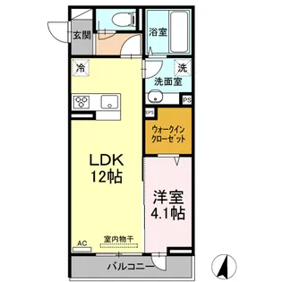 広島県福山市春日町1【アパート】の間取り