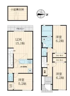 プリマベーラ和田堀【1階】の間取り