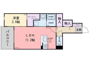 1LDKの間取り画像