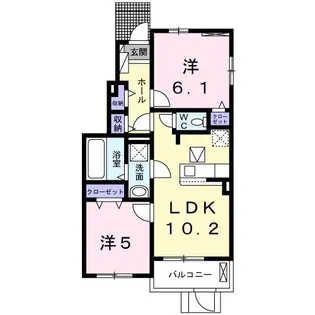 ウッズ・ホームIII【1階】の間取り