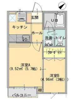 ピエールドゥ・アザレ【2階】の間取り