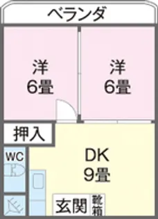 マンション安波茶【1階】の間取り