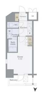 プレスタイル菊川【9階】の間取り