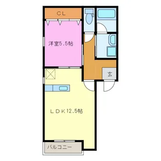 静岡県浜松市中央区三方原町【アパート】の間取り