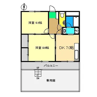 2DKの間取り画像
