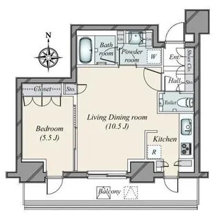 1LDKの間取り画像