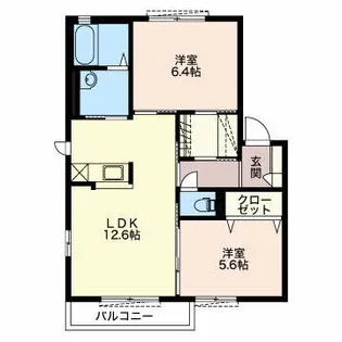 リバーハウス田中 D【2階】の間取り