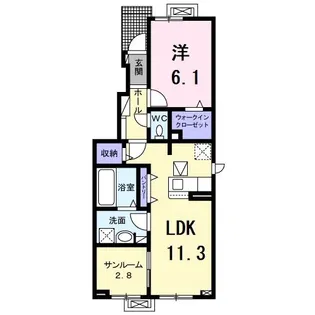 ヴィラアミング II【1階】の間取り