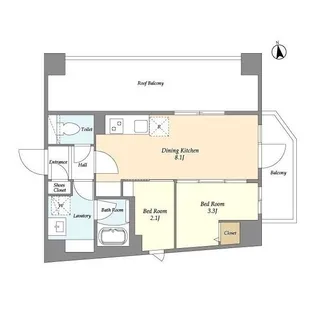 東京都台東区松が谷2【マンション】の間取り