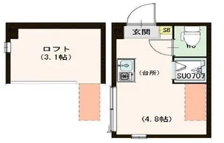 東京都荒川区荒川6【アパート】の間取り