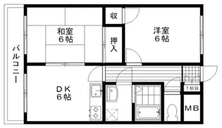 ルミエールせっつ【1階】の間取り
