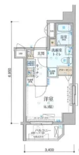 リヴシティ中野【4階】の間取り