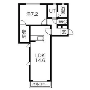 ウェルサイド【2階】の間取り