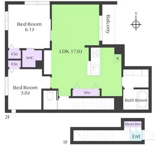 メゾン ルミエール【2階】の間取り