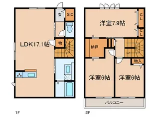 兵庫県芦屋市岩園町【一戸建】の間取り