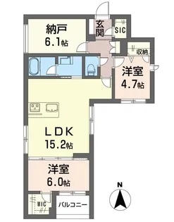 メゾン セルティア【1階】の間取り
