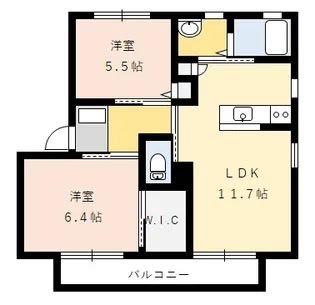 メゾン・シャルムM【2階】の間取り