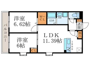 Forest Garden 御所北【2階】の間取り
