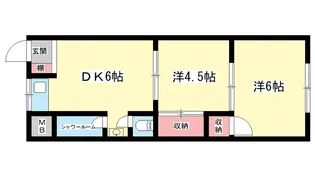 大阪府豊中市螢池北町3【アパート】の間取り