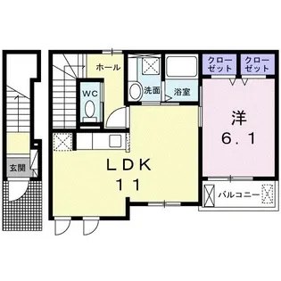 ホームタウン新田II【2階】の間取り