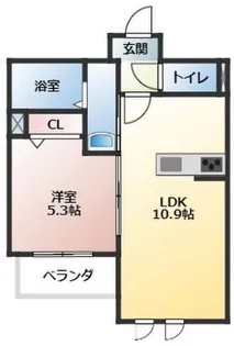 アジュール【1階】の間取り