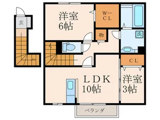 福岡県北九州市若松区東二島4【アパート】の間取り