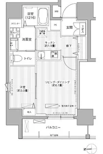 レジェンダリーガーデン赤羽 ウェストビュー【11階】の間取り