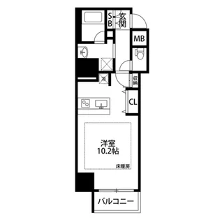 プレサンスNEO心斎橋【1階】の間取り