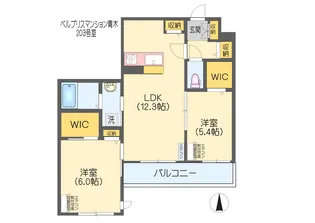 SHMベルブリスマンション青木【1階】の間取り
