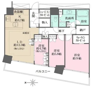 M.M.TOWERS FORESIS‐L【2階】の間取り