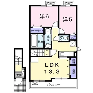 アマベル B【2階】の間取り