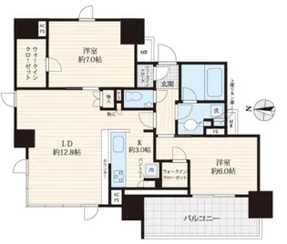 クレヴィア錦糸公園【13階】の間取り