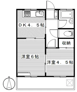 メゾン・ド・新町II【1階】の間取り