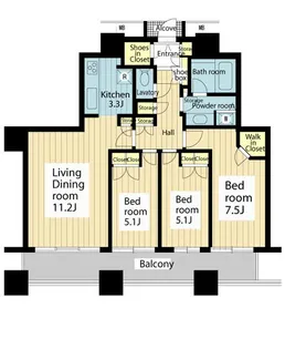 エアレジデンス新浦安【3階】の間取り