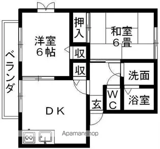 マリンガーデン【1階】の間取り