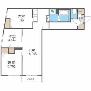 Comfy栄通【1階】の間取り