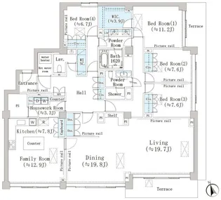 マリックス島津山【2階】の間取り