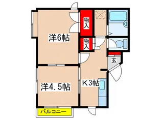 ベルハイム新百合ヶ丘【1階】の間取り
