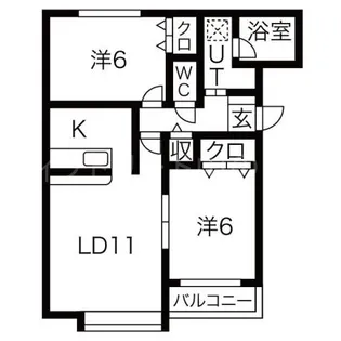 ホワイトハウス【2階】の間取り