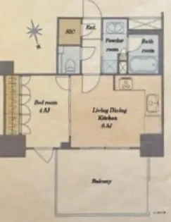 プレシス東麻布【6階】の間取り