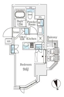 浅草田原町レジデンス【12階】の間取り
